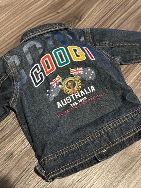 Coogi Australia Baby Denim Jacket Embroidered 3-6M Y2K Streetwear